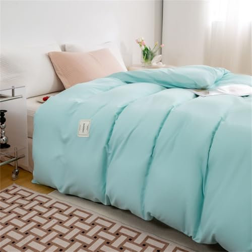Odot Housses de Couettes 150x200cm 180x220cm 200x230cm 220x240cm, Housse de Couette Microfibre Douce avec Fermeture Eclair pour Adulte Enfant - Couleur Unie (150x200cm,Bleu pâle)