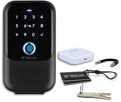 Smart Schlüsselbox - Internet über Tuya und bereitgestelltes Bluetooth/Wi-Fi 2.4 GHz-Gateway - Öffnung: Smartphone, Code, Fingerabdruck, RFID-Badges (4) + Notfallschlüssel (2) - IP65