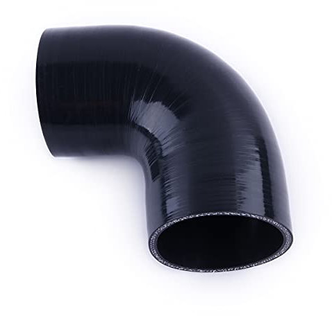 ASYXPCRH Tuyau coupleur coudé en silicone à 90 degrés, 4 plis haute température, ID 76 mm