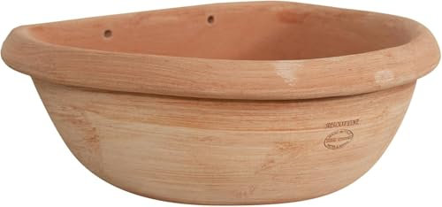 Biscottini Vasca per Fontana da giardino in terracotta Fontanella a muro da esterno Fontana da parete Made in Italy lavabo Decorazione muro
