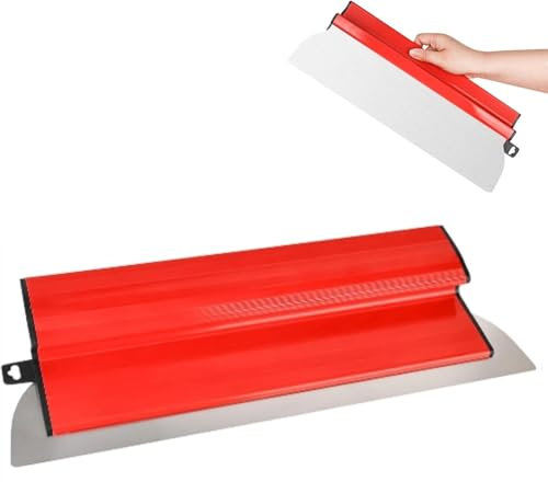 Drywall Skimming Blade, 40cm High Grade Smoothing Spatula, Professional Plastering Spatula with Z-Shaped Handle for Concrete and Cement Wall-Board Wall Plastering Tools(Red)