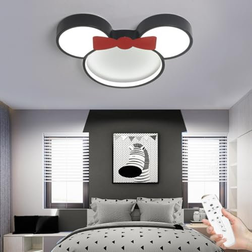 WJLL LED Deckenleuchte Kinderzimmer Lampe 36W Dimmbar mit Fernbedienung Deckenlampe für Kinder Cartoon Anime Minnie Decke Leuchten Jungen Mädchen Schlafzimmer Licht Beleuchtung Kronleuchter 50CM