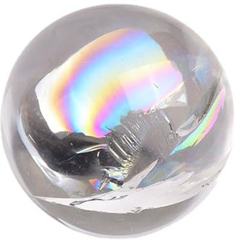 NHDVDVAV Mini-Kristallkugel, natürlicher Regenbogen-Aura-Bergkristall, polierte Mineralprobe, heilende Edelsteinkugel für Fengshui-Reiki-Dekoration,2Pcs