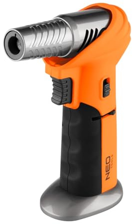 NEO TOOLS Leistungsstarker NEO TOOLS Gas-Mikrobrenner mit Piezozündung | 360° Arbeitsfunktion, 10g Gastank & 1300°C Temperatur, Ideal für feine Lötarbeiten, Erhitzen & Formgebung