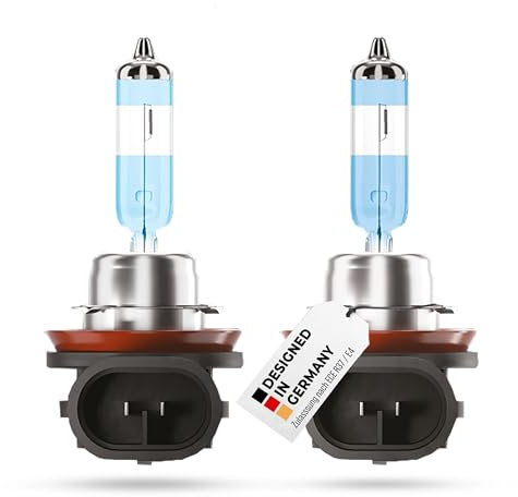 alca® Halogenlampen H11, 2 Stk. 12V 55W, Sockel PGJ19-2 | 2er-Set, Leuchtmittel für Scheinwerfer, Fahrzeug-Lampe im Auto, Plus 200% mehr Helligkeit, 3500 K