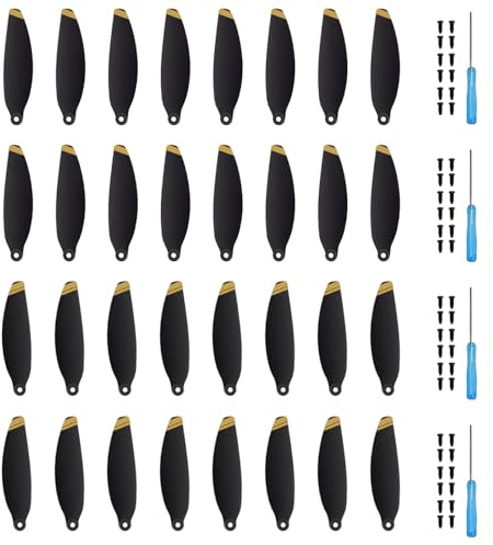 32Pcs Propeller Kompatibel mit DJI Mini 4K, Mini 2/SE/2 SE, Geräuscharme Wind 4726 FM Propeller, Austauschbares Drohnenzubehör zur Geräuschreduzierung, Einschließlich Schrauben und Schraubendreher