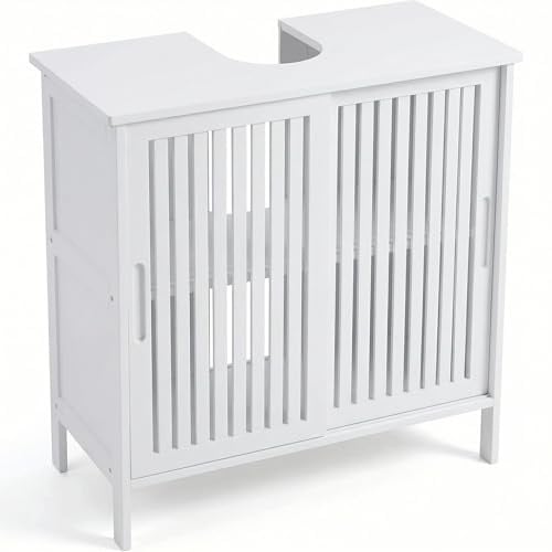 Waschbeckenunterschrank Bambus – Badezimmer Unterschrank mit Stauraum