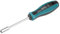 sourcing map 3.5mm Non-Magnetic Tip Six Point Hex Nut Driver with 3-Inch Round Shaft