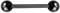 Brustwarzenpiercing Titan Frau Herren Stab Kugeln nickelfrei Nippelpiercing Brust Piercing Schwarz-14mm