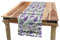 ABAKUHAUS Floral Tischläufer, Lavendel und Pfingstrose, Esszimmer Küche Rechteckiger Dekorativer Tischläufer, 40 x 225 cm, Weiß Lila
