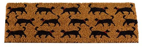 Garden Mile® Assortment Of Non Slip Doormats Entry Hallway Natural Coir Indoor Outdoor Welcome Door Mats Multiple Designs Decoir Easy Clean (CATS!, 53 x 23cm)