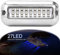 ALLOMN Bootsnavigationslicht, 50W 12V 27 LED Navigationslampe Grünweiß Blau Marine Light IP68 Wasserdichtes Unterwasser Edelstahl Schiffsstrahl Licht (Blau)