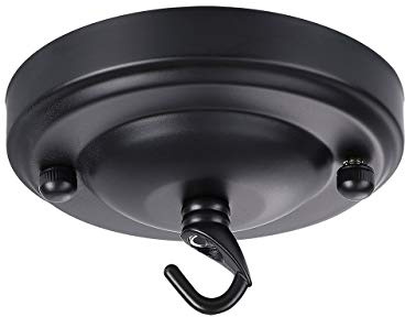 haultop Upgraded Version 4.1Inch Light Canopy Kit, Iron Ceiling Canopy Kit for Pendant Light, Chandelier Hook, Vintage Chandelier Canopy, Ceiling Hooks, Black