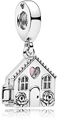 FGT Mum House Charm for Bracelets Necklaces Pendants Rose Heart Gift Sweet Home Women Mum Girls Wife Granddaughter Daughter Family Birthday Mothers Day Anniversary