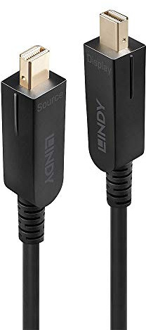 LINDY 38482 30m Fibre Optic Hybrid Mini DisplayPort 1.4 Kabel mit abnehmbaren DP-Steckern