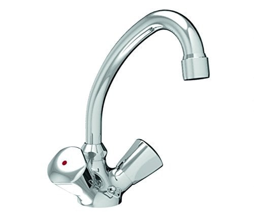 VIGOUR Zweigriff-Waschtischbatterie individual 1.0 verchromt mit Kettenhalteröse u. schwenkbarem Rohrauslauf V1ZKH