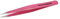 TWEEZERMAN Spitze Pinzette (Handgeschliffene Spitzen, Augenbrauen zupfen, Splitter entfernen, Rostfreier Edelstahl), Pretty in Pink