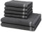 Ross - 6 teiliges Frottier-Set - Smart (4 X Handtuch 2 X Duschtuch im Set) - 520 g/m2 - Baumwolle - Frottee - saugstark - weich und flauschig - Schiefer
