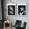 Poster Für Schlafzimmer Vogue Cover Schwarz Weißer Hut Modern Gentleman Leinwand Malerei Wandkunst Bild Fotografie Drucke Poster Heimdekoration 40x60cmx2 Ungerahmt