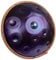 ANTETOK Lila Harmonic 440hz 22 Zoll Handpan Steel Drum 12 Töne in D-Moll Stahl Zungentrommel, Harmonische Percussion für Klangheilung, persönliche Meditation, Yoga, Geschenk für Musikliebhaber