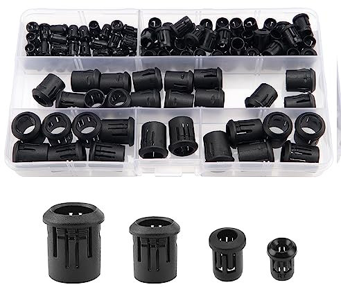 YIXISI 100 Stück 3/5/8/10 mm LED Kunststoff Clip Halter, Kunststoff Diodenhalter, Kunststoff Diodenhalter Clip, Schwarz