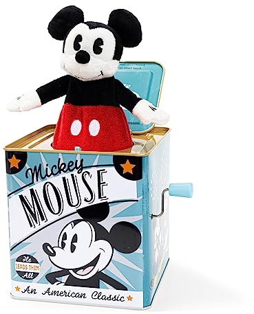 Kids Preferred Disney Baby Retro Mickey Jack-in-The-Box Musical Toys for Babies and Toddlers