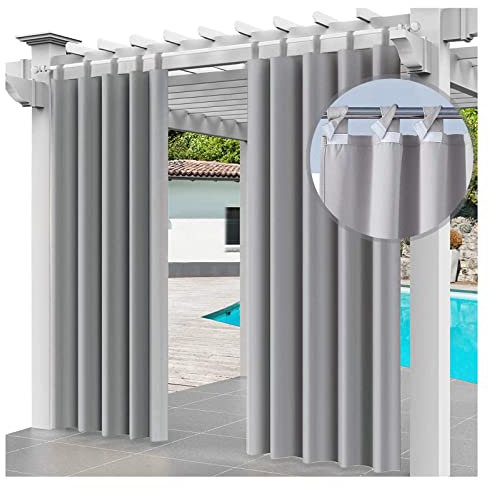 Outdoor Vorhang Wetterfest und Sonnenschutz Outdoor Vorhänge Wasserdicht Outdoor Vorhang Klettverschluss Geeignet für Fenster Pavillons und Balkone vorhänge Sichtschutz,1 Panele,213*150cm(W*H)