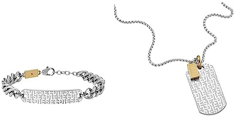 Diesel Herren-Edelstahl-Armband-Schmuck-Set