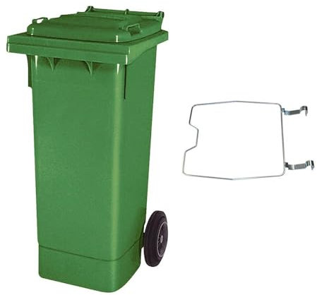 BRB Mülltonne MGB 80 Liter, mit Klemmring für Müllsäcke (grün)