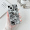 XIZYO Transparente Rose Hülle für iPhone 13, Niedlich Rose Blume Floral Muster Schlanke Stoßfeste Handyhülle, für Mädchen Frauen Weiche TPU Luxus Durchsichtige Schutzhülle, Schwarz