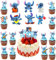 Tortendeko Geburtstag für Kinder,6 AnimeFiguren,12 Cupcake Toppers,Happy Birthday Kuchen Deko für Dekoration der Geburtstagsfeier