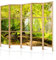 murando - Paravent Innen Raumteiler Holz Botanik Abstrakt 225x172 cm 5-teilig Japanische Trennwand Raumtrenner Room Divider Mobiler Sichtschutz Spanische Wand Raum Abtrennung Natur c-B-0354-bh-c