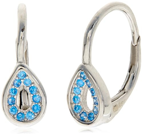 Beneto Ohrringe Fashion Silver Ohrringe mit blauen Zirkonen AGUC1294DL sBE1353 Marke, Estándar, Nicht-Edelmetall, Kein Edelstein