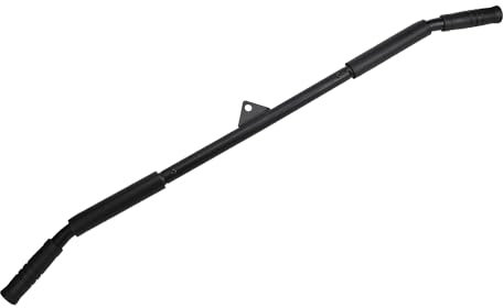 Lokyanwin Fitness-Kabelzugsystem, 100 cm Curl-Trizeps-Pressstange mit Gummigriff, Stahl, Schwarz