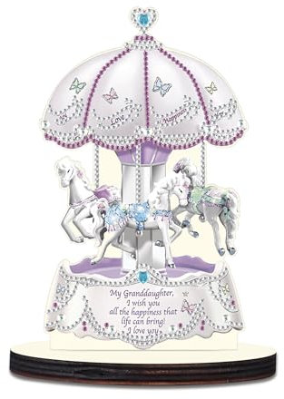 TDFERAN Fai da te Oggetti Decorativi Statue Decorative Diamond Painting Animali Anime Punto Croce Diamante Gufo Regali Di Compleanno per Bambini/Amici/Famiglia - Carosello Viola