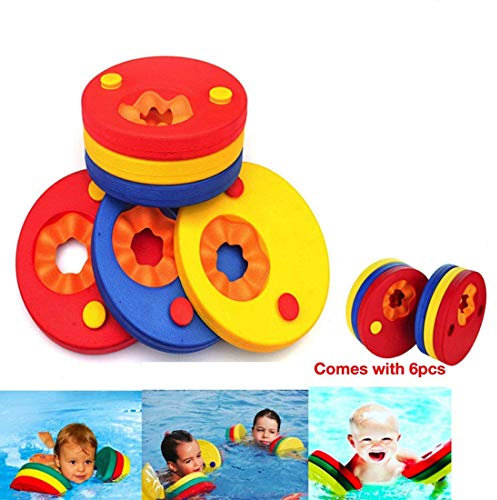 kaianda 6PCS Manguitos de natación para niños, Manguitos Dolphin,Hechos de Espuma, Piscina Discos Flotantes