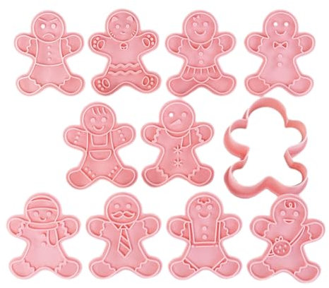 Moldes prensables para galletas de jengibre, moldes para galletas de hombre, moldes para galletas para niños