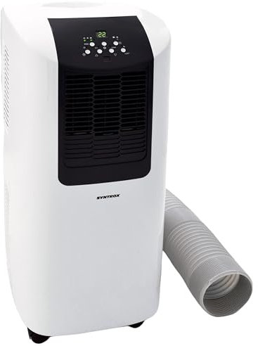 Syntrox 7000 BTU Mobile Klimaanlage Cooly | Mobiles Klimagerät | Luftentfeuchter, inklusive Fernbedienung, Klimatisierung, LED-Anzeige, kompakt, leistungsstark