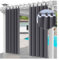 Mewkew Wasserdicht Outdoor Vorhang Schlaufengardine B142×H300 cm Gartenlauben Balkon Vorhänge Gardinen Verdunkelungsvorhänge mit Abnehmbaren Schlaufen Vorhang für Strandhaus Pavillon,1 Stück