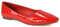 New Womens Flat Slip On Square Toe Pumps Ladies Ballet Casual Red Shoes Size 8