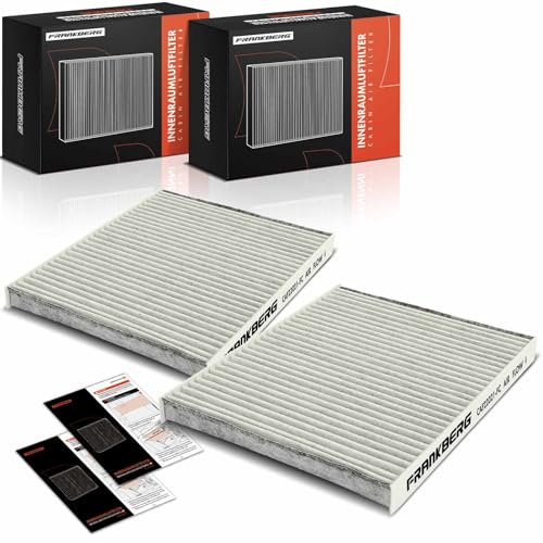 Frankberg 2x Filtro aria abitacolo Filtro antipolline Con Carbone attivo Compatibile con Twingo III BCA BCM Forfour Berlina Fortwo Cabriolet 453 Fortwo Coupé 453 Replace# A4538350300
