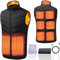 Ahigh Gilet Chauffant, Veste Chauffante Homme Femme avec Batterie Incluse de 20000mah, Gilet Chauffant Electrique avec 9 Zones 3 Modes de Doudoune Chauffante pour Ski Moto Chasse Randonnée la pêche