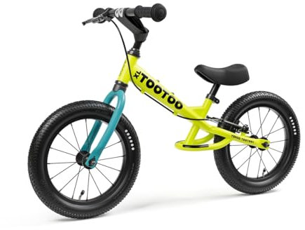 Yedoo TooToo XL - Laufrad für Kinder von 3 bis 6 Jahre, ab 95 cm Körperhöhe, mit Luftreifen 14/14, stabilem Rahmen, Fußstütze und zuverlässigen Bremsen, Reflexelementen, Zertifiziert, Gewicht 4,8 kg