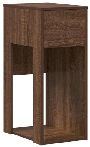 vidaXL Computerschrank mit Schublade Braun Eichen-Optik 35x45x77 cm, PC-Schrank, CPU-Ständer, PC-Ständer, Büroschrank, CPU-Halter