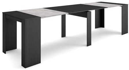 Table de salle à manger pliante de style moderne pour 14 consoles Table console extensible Finition béton