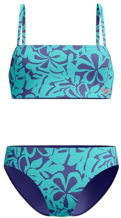 Speedo Womens Printed Adjustable Thinstrap 2 Piece Hapuna Blue 30