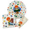 Bavariashop | PUMUCKL Kinder Party Set für Geburtstag | Kindergeburtstag-Geschirrset mit Pappteller, Becher und Serviette | 44 Teile
