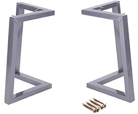 LXWKAI Pieds de Table en métal épais, Pieds de Support réglables, antidérapants/Stables, Pieds de Remplacement en Fer durables, Design Unique, différentes Tailles, Argent, 70 cm