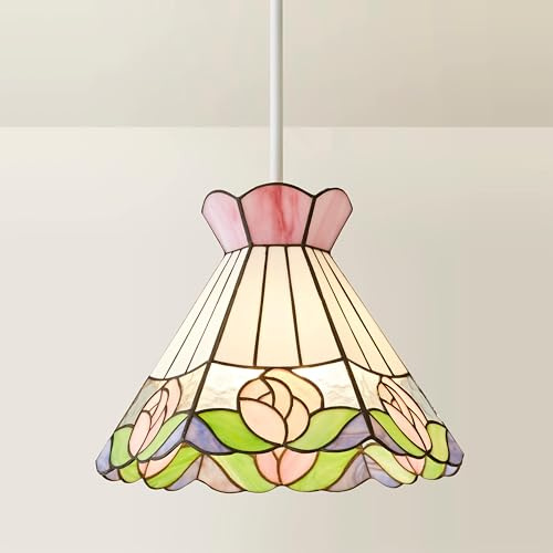 ValueLights | Evelyn Tiffany Rose Glass Ceiling Pendant Lamp Shade | Ceiling Lights, Home Décor & Improvement Essential