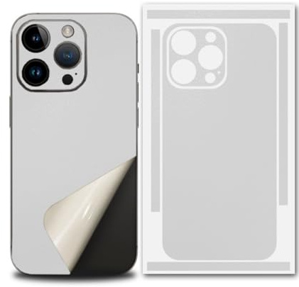For iPhone 17 Pro Max Skin Wrap, Ultra-Thin 3M Texture Matte Carbon Fiber Full Body Protective Sticker for Minimalist Style Lovers (White,iphone 12)